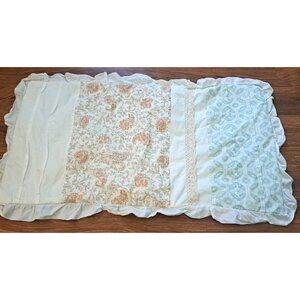 King Pillow Sham Ruffled Cottagecore Madison Park Crochet Lace Coquette 38x22
